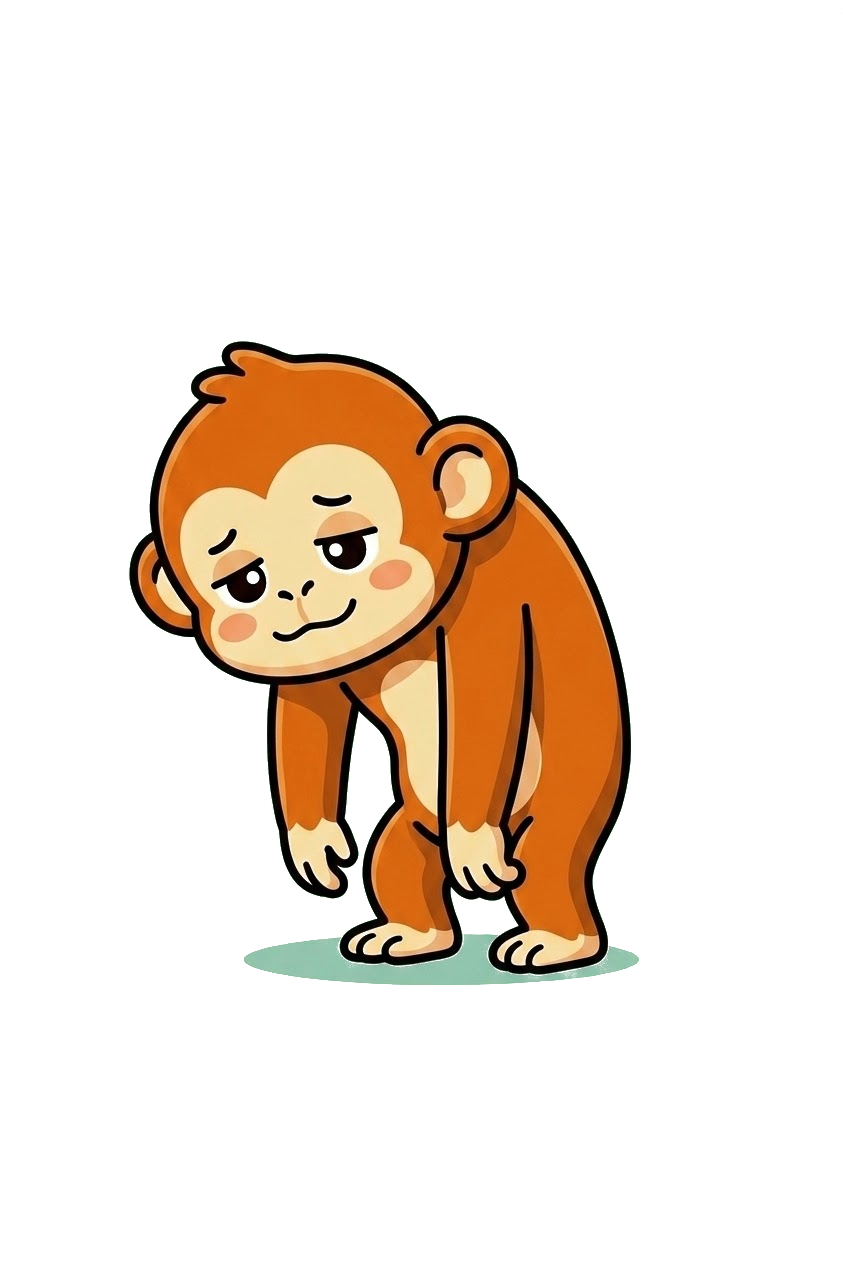 Hunched monkey