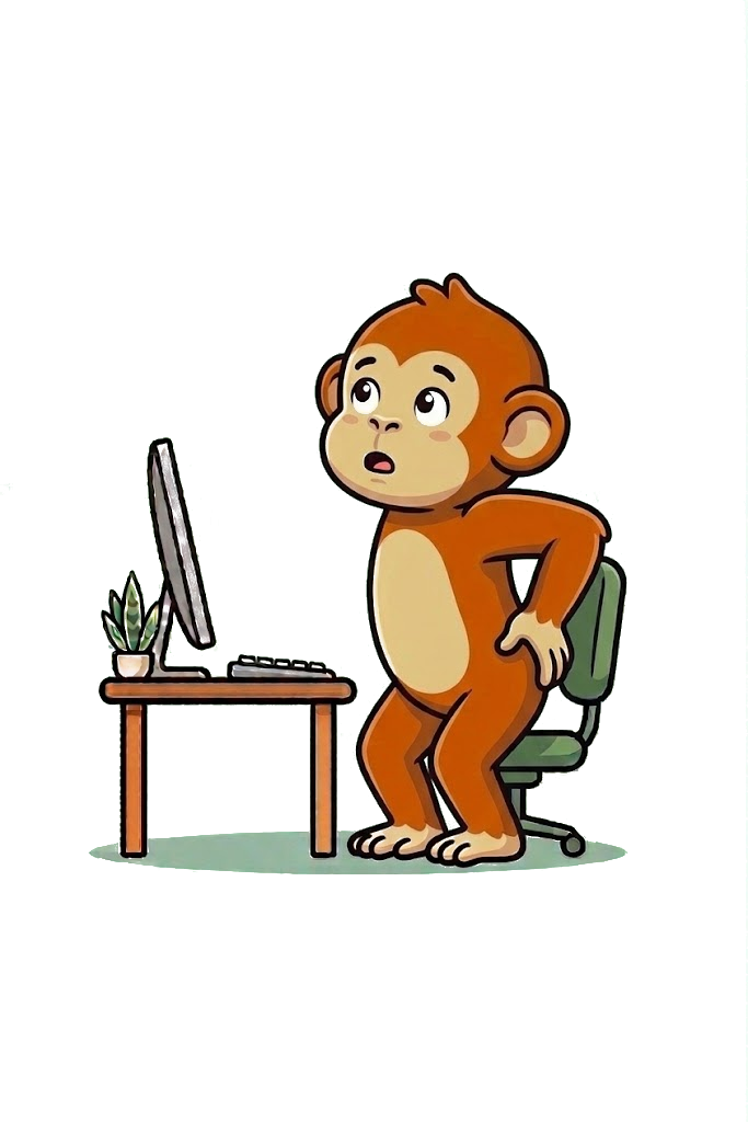 Leaning monkey